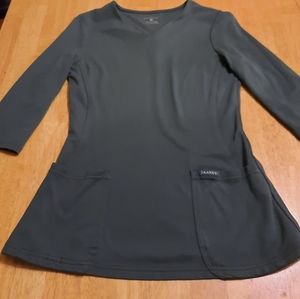 Jaanuu Forest Green Sleeved Scrub Top